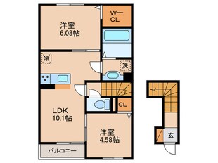 秀豊４号館の物件間取画像